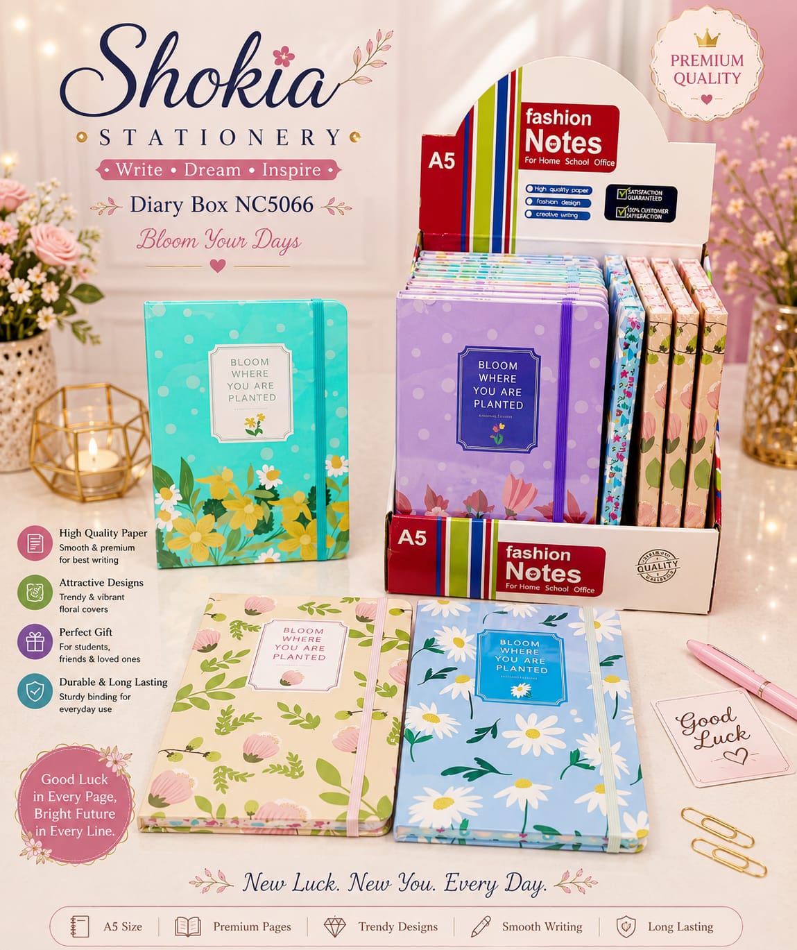 Shokia A5 Fashion Dairy Design - 5 - Win Bachat