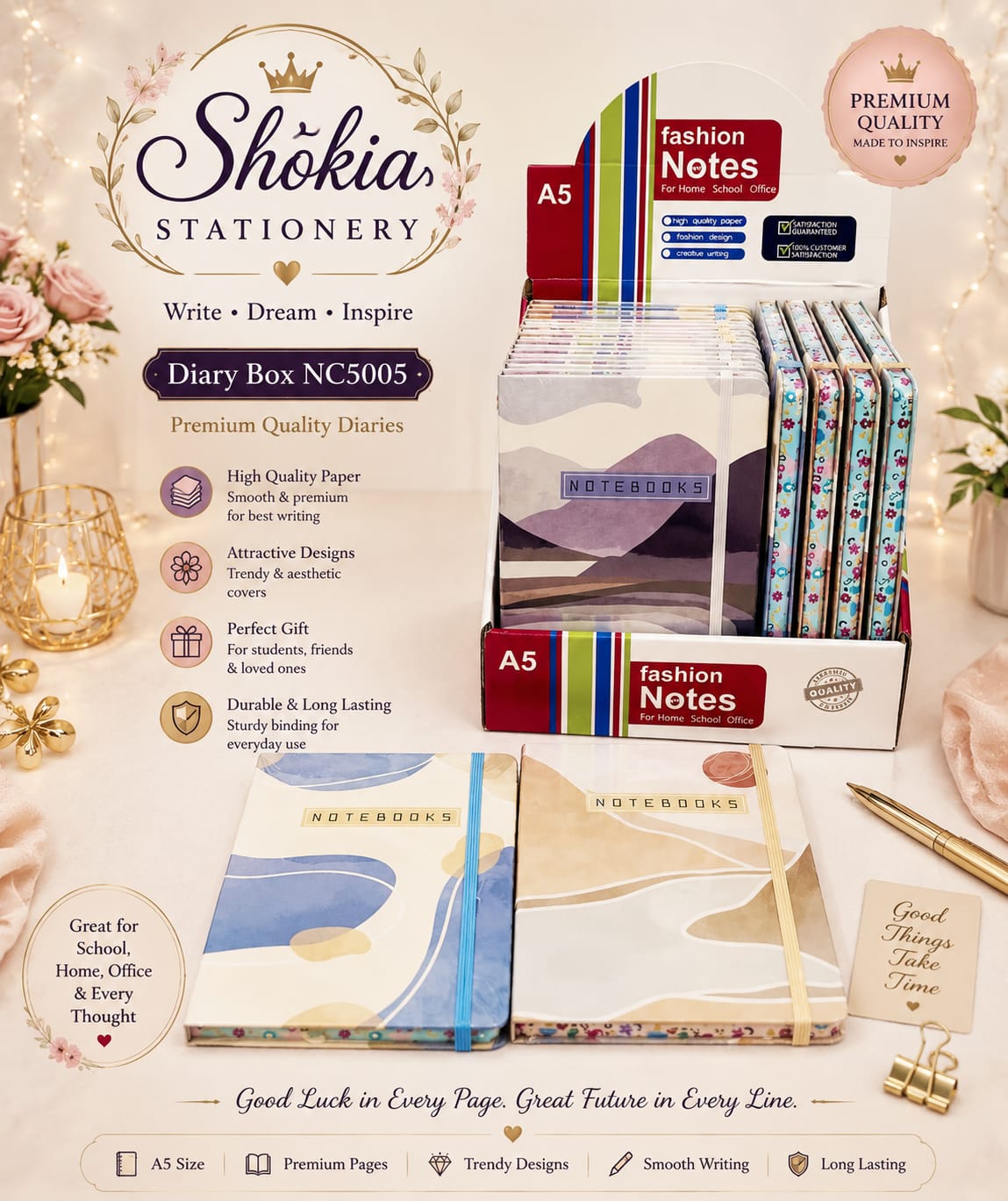 Shokia A5 Fashion Dairy Design - 7 - Win Bachat