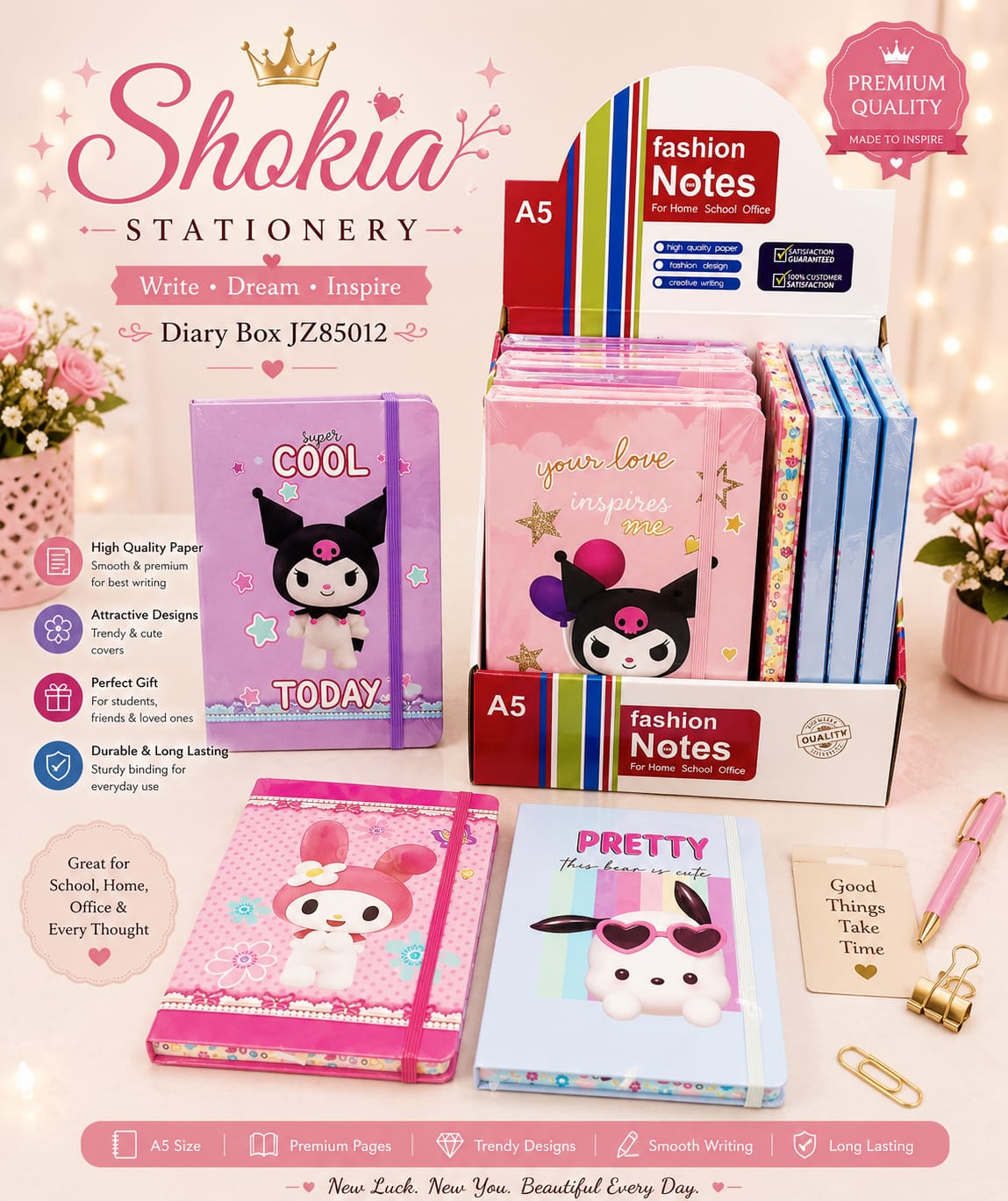 Shokia A5 Fashion Dairy Design - 8 - Win Bachat