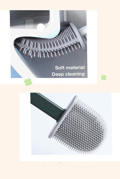 Silicone Flex Toilet Brush And Holder - Win Bachat