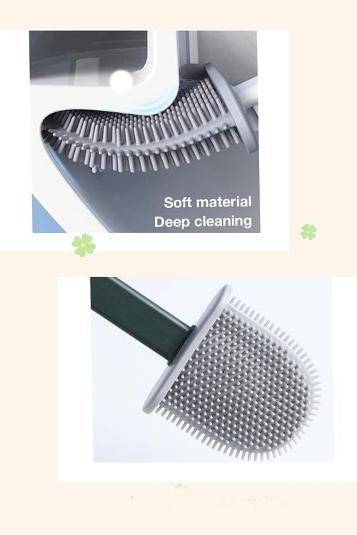 Silicone Flex Toilet Brush And Holder - Win Bachat