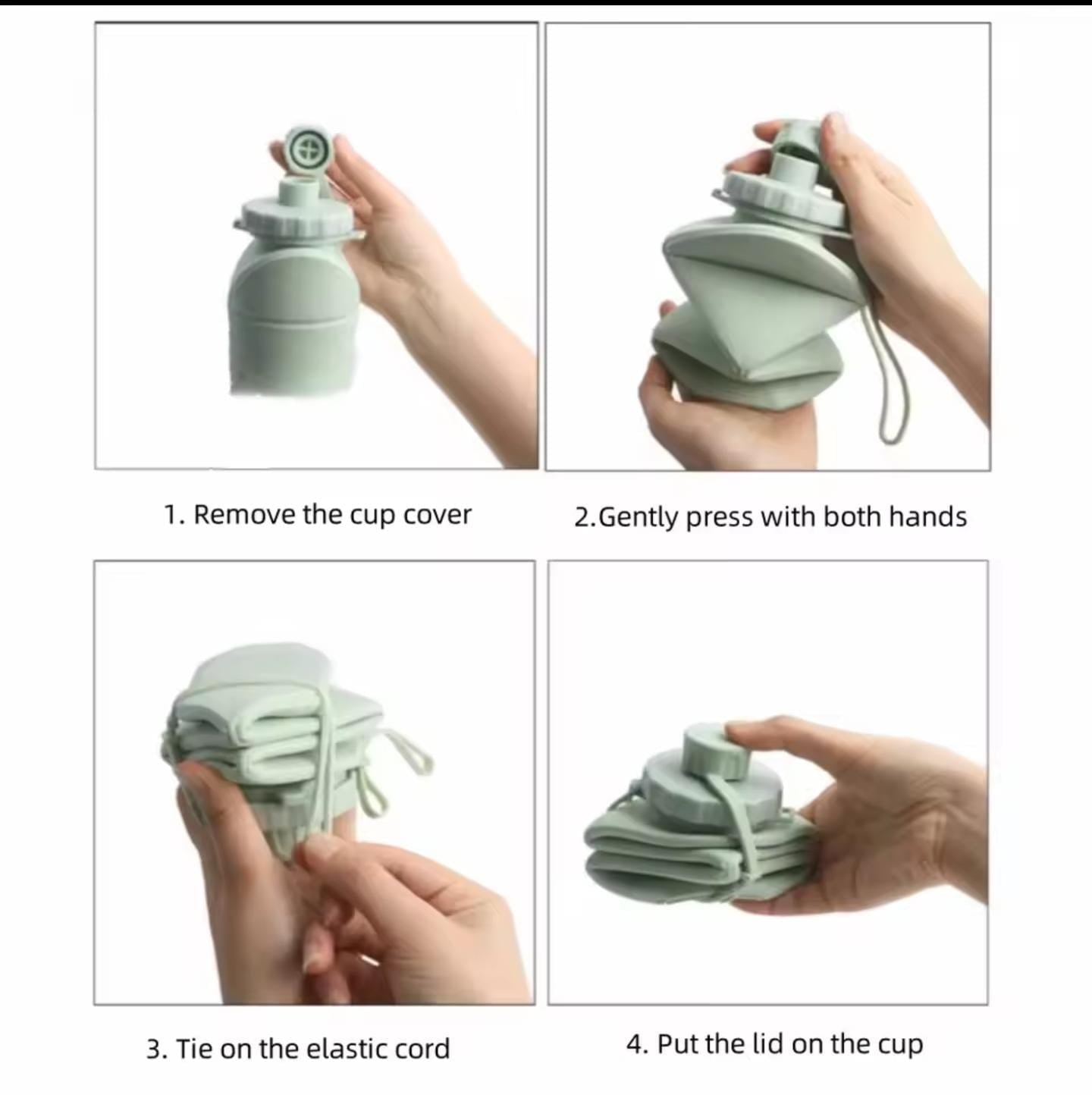 SILICONE FOLDABLE BOTTLE NEW 600ML - Win Bachat