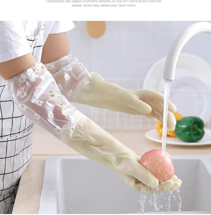 Silicone Washing Full Gloves - Win Bachat