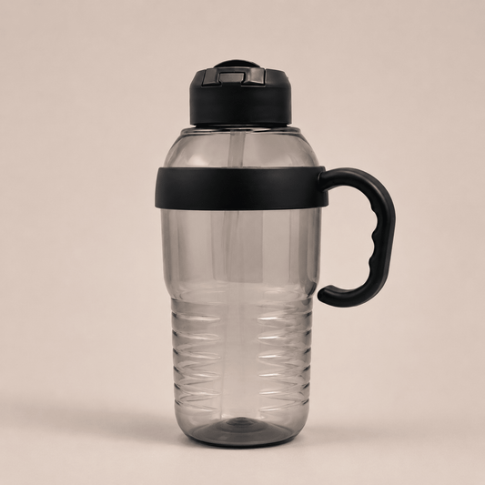 Smoke Grey Mug Handle Water Bottle - Win Bachat
