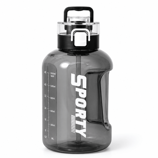 Smoke Grey Sports Water Bottle with Handle – 1500ml - Win Bachat