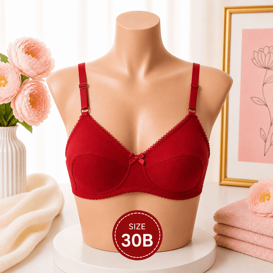 Soft Support Bra - 30B – Maroon - Win Bachat