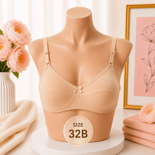 Soft Support Bra - 32B – Beige - Win Bachat