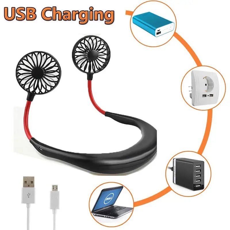 Sports Fan, USB Neckband Fan - Win Bachat