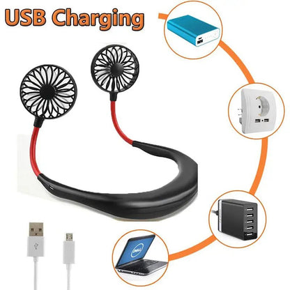 Sports Fan, USB Neckband Fan - Win Bachat