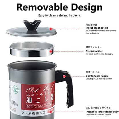 Stainless Steel Oil Strainer 1.4L - Win Bachat