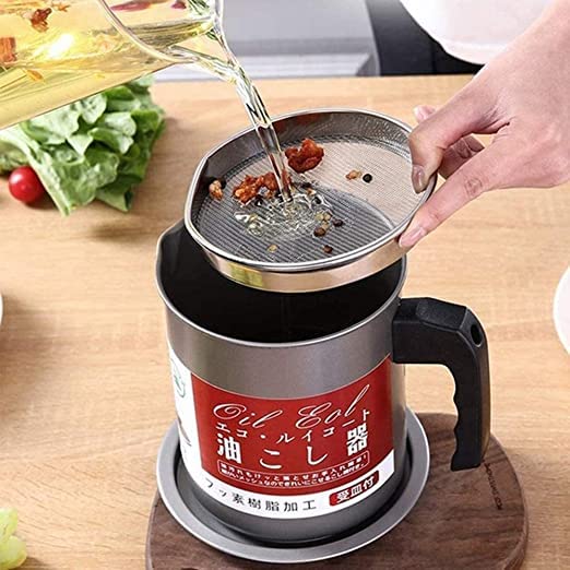 Stainless Steel Oil Strainer 1.4L - Win Bachat