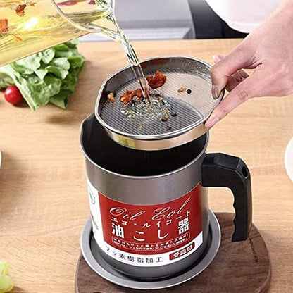 Stainless Steel Oil Strainer 1.4L - Win Bachat
