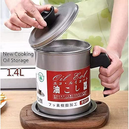 Stainless Steel Oil Strainer 1.4L - Win Bachat