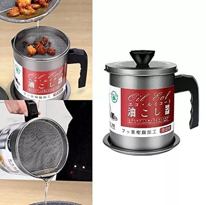 Stainless Steel Oil Strainer 1.4L - Win Bachat