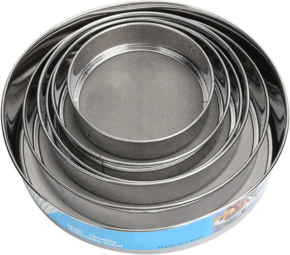 STAINLESS STEEL ROUND STRAINER (6 PCS SET) - Win Bachat