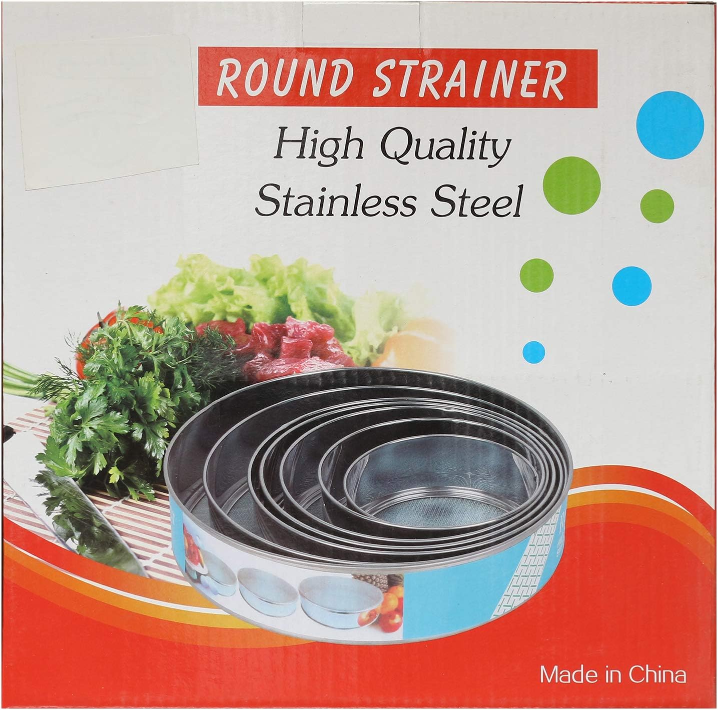 STAINLESS STEEL ROUND STRAINER (6 PCS SET) - Win Bachat