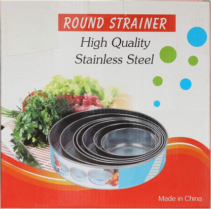 STAINLESS STEEL ROUND STRAINER (6 PCS SET) - Win Bachat