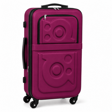 Stylish Hard Shell Travel Suitcase - Berry Purple - 28 Inch (Large)