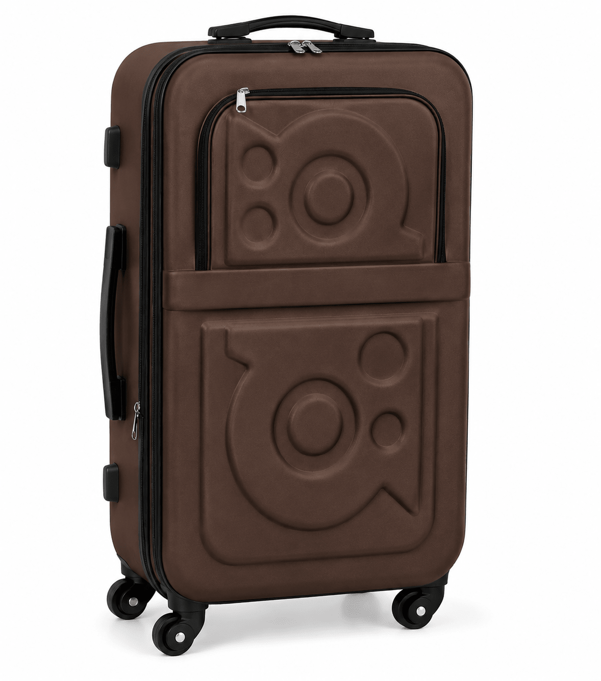 Stylish Hard Shell Travel Suitcase - Brown - 20 Inch (Small) - Win Bachat