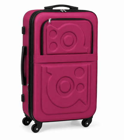 Stylish Hard Shell Travel Suitcase - Dark Pink - 20 Inch (Small) - Win Bachat