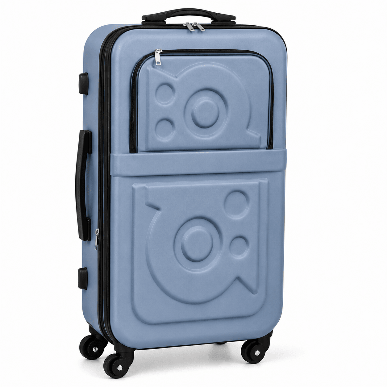 Stylish Hard Shell Travel Suitcase - Dusty Blue - 20 Inch (Small) - Win Bachat