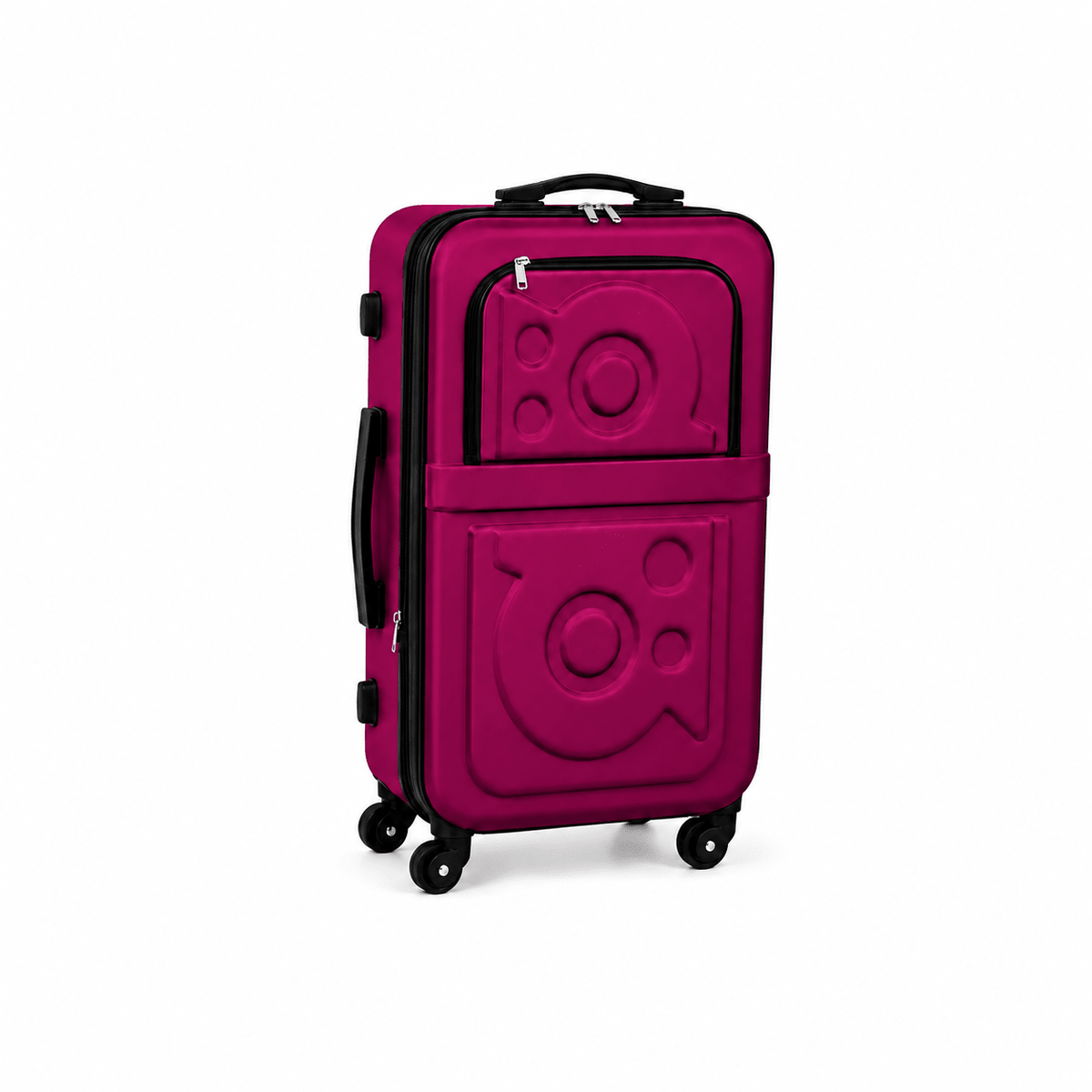 Stylish Soft Shell Travel Suitcase - Berry Purple - 24 Inch (Medium) - Win Bachat