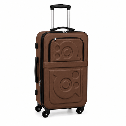 Stylish Soft Shell Travel Suitcase - Brown - 20 Inch (Small) - Win Bachat