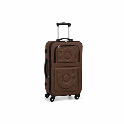 Stylish Soft Shell Travel Suitcase - Brown - 24 Inch (Medium) - Win Bachat