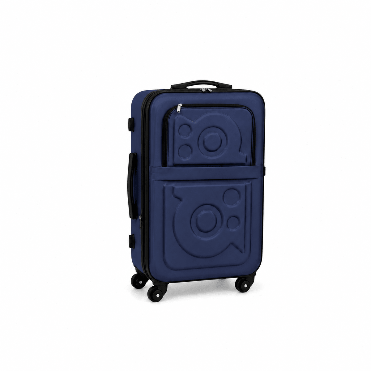 Stylish Soft Shell Travel Suitcase - Dark Blue - 20 Inch (Small) - Win Bachat