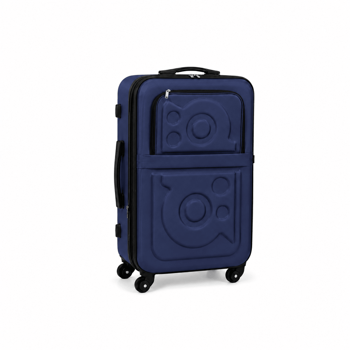 Stylish Soft Shell Travel Suitcase - Dark Blue - 24 Inch (Medium) - Win Bachat