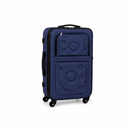 Stylish Soft Shell Travel Suitcase - Dark Blue - 24 Inch (Medium) - Win Bachat