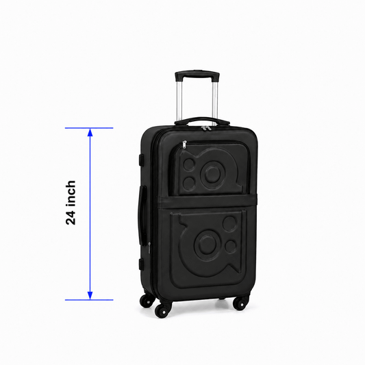 Stylish Soft Shell Travel Suitcase - Gray - 24 Inch (Medium) - Win Bachat