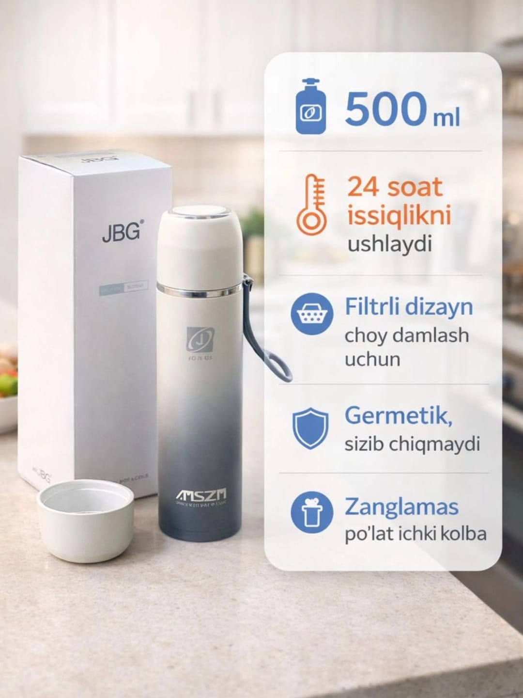 Tea Infuser Stainless Steel Bottle - Win Bachat