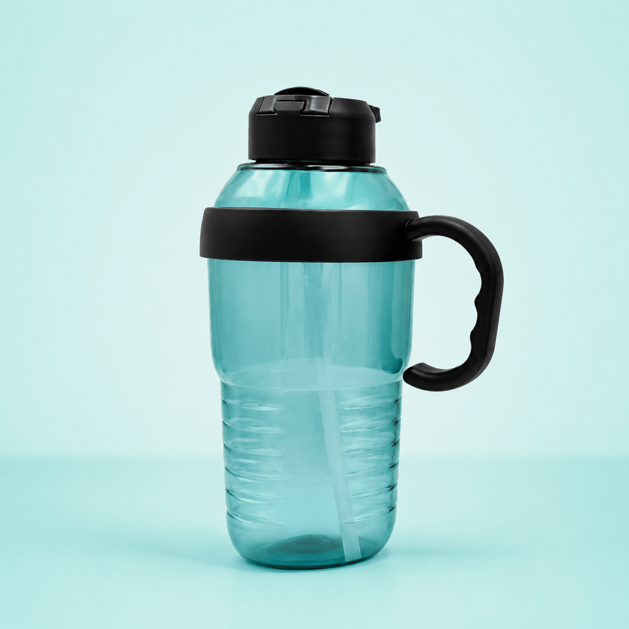 Teal Mug Handle Water Bottle - Win Bachat