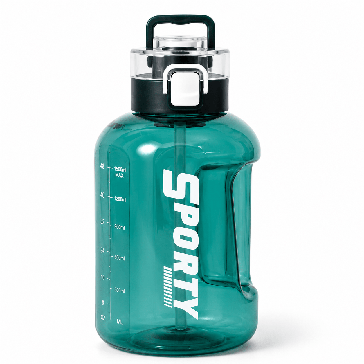 Teal Sports Water Bottle with Handle – 1500ml - Win Bachat