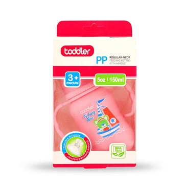Toddler Regular-Neck Feeding Bottle With Handle 150Ml Pink