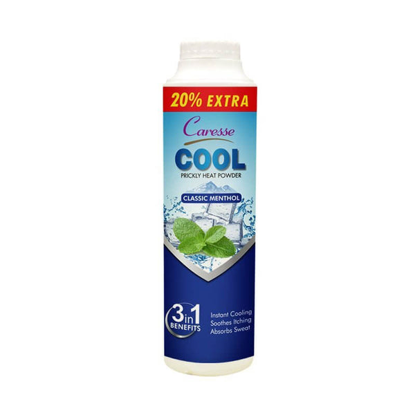 Best Caresse Cool Prickly Heat Powder Classic Menthol Online In Pakistan - Win Bachat