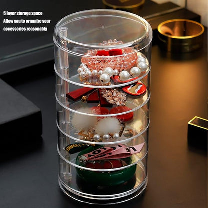 Transparent jewellery box 5 layer - Win Bachat