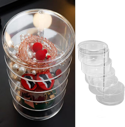 Transparent jewellery box 5 layer - Win Bachat
