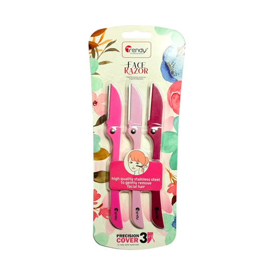 Trendy Foldable Face Razor - 3 Pack - Win Bachat
