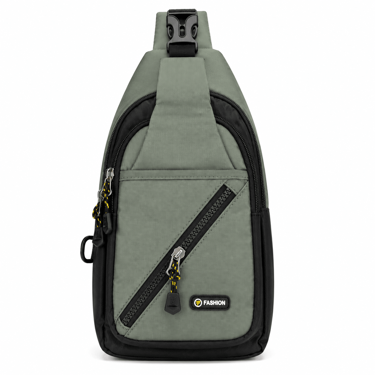 Urban Crossbody Sling Bag - Sage Green & Black - Win Bachat