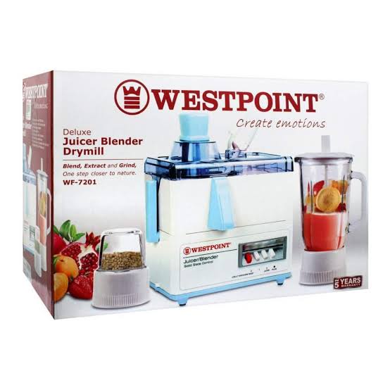 Westpoint 3-in-1 Juicer Blender Dry Mill WF-7201 - Win Bachat