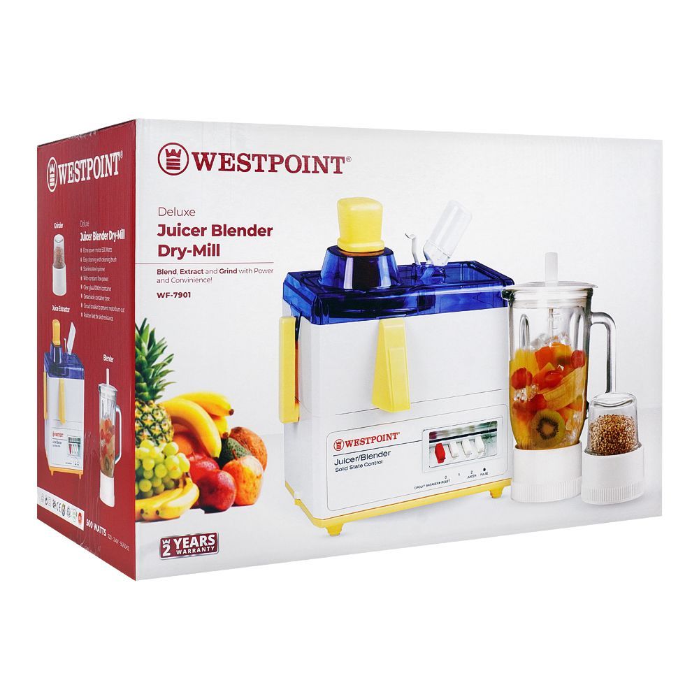 Westpoint 3-in-1 Juicer Blender Dry Mill WF-7901 - Win Bachat