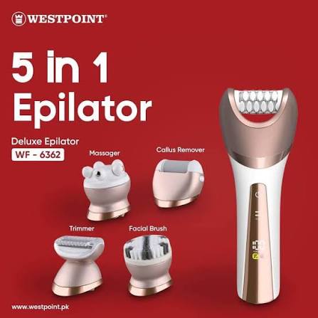 Westpoint 5-in-1 Deluxe Epilator WF-6362 - Win Bachat