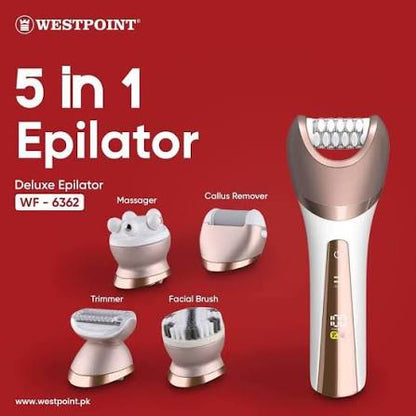 Westpoint 5-in-1 Deluxe Epilator WF-6362 - Win Bachat