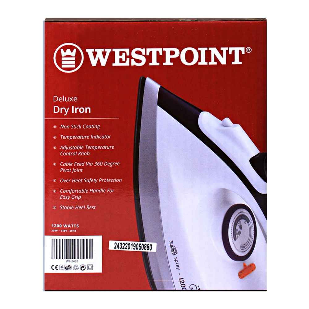 Westpoint Deluxe 1200W Dry Iron WF-2432 - Win Bachat