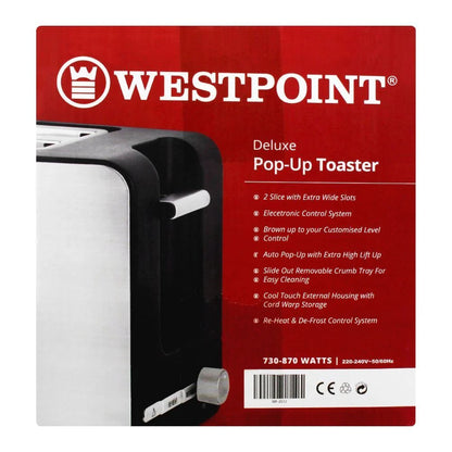 Westpoint Deluxe 2-Slice Pop-Up Toaster WF-2532 - Win Bachat