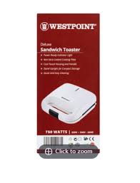 Westpoint Deluxe 2-Slice Sandwich Toaster WF-671 - Win Bachat