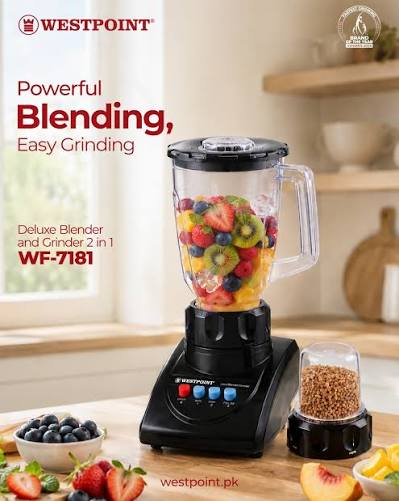 Westpoint Deluxe Blender & Grinder 2 in 1 WF-7181 - Win Bachat