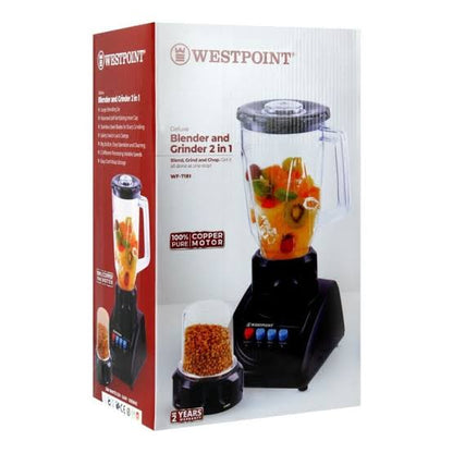 Westpoint Deluxe Blender & Grinder 2 in 1 WF-7181 - Win Bachat